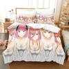 The Quintessential Quintuplets Комплект постельного белья Single Twin Full Queen King Size Комплект постельного белья Aldult Kid Bedroom Пододеяльники 3D Аниме