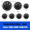 For BMW 3 Series 5 Series Modified Thunder Limited Edition Black and White Front and Rear Logo X1 X3 X5 X6 Wheel Cover Decoration