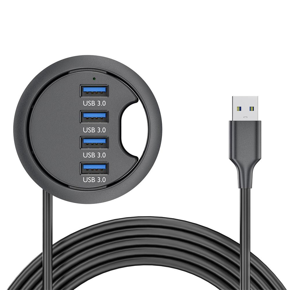 1.2м 4-портовый настольный кабель-втулка-хаб Скорость передачи данных 5 Гбит/с Совместим с ПК Ноутбуками Эффективная организация кабелей