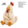 Whimsical Courtyard Ornaments Funny Chicken Garden Statue, Resin Figurine, Farmhouse Outdoor Weatherproof Lawn Sculptures Yard Decor for Balcony