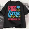Kiss All The Time Cotton T Shirt For Unisex Summer Harrys Styles 2026 Y2k Basic T Shirts Crewneck Harajuku Tee Shirt Oversize Cheap