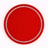 1pc Car Non-slip Water Cup Pad Diamond Rhinestone Bling Decoration Auto Interior Cup Bottle Anti-skid Rubber Mat Car Accessories ARI