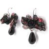 Les Trésors De Lily [J7030] - Дизайнерские серьги «Скарлетт» черно-красные