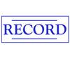 Printtoo Record Self Inking Rubber Stamp Pre-Inked Office Stamp- Home Office Business Stationery, 47 x 20 mm