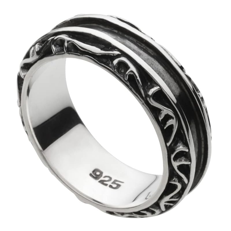 [Figmart] черное арабесковое крестовое кольцо [серебро 925 серебряные аксессуары] fr0172 Нет. 21
