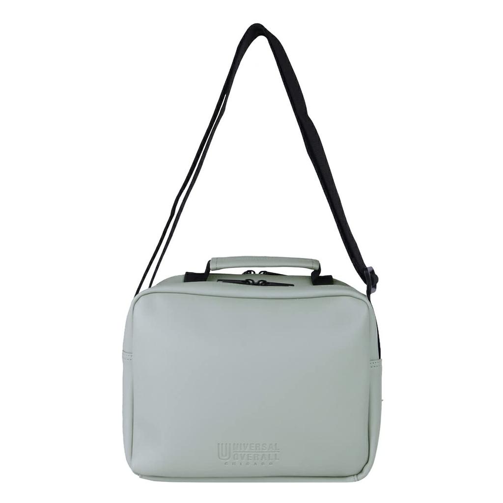 Shoulder Bag Large Capacity Box Embossed Logo [Universal Overalls] [Beige]