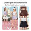 Women's Pleated Two-in-One High-Waist Yoga Skirt with Anti-Exposure Design & Back Pocket for Tennis or Badminton.