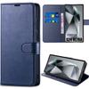 Case - Efconnection - for Samsung Galaxy S24 Ultra - Soft PU Leather - Anti-Scratch Protection - Navy Blue