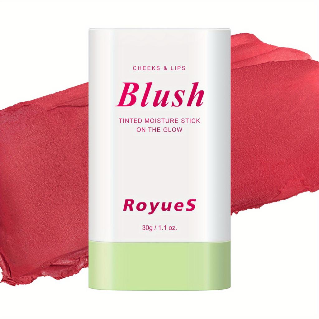 30g Blush Stick Blush Cream Brightening Contouring Stick Moisturizing Natural Nude Makeup Blush Cream Waterproof Multi-functional Solid Blush Rouge