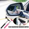 Стеклоочиститель заднего вида с длинной ручкой, компактный дизайн, портативный телескопический очиститель автомобильного зеркала, инструмент для чистки автомобиля