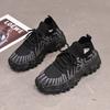 2025 новые летние сетчатые дышащие волнистые кроссовки на толстой подошве со шнуровкой для бега модные туфли для папы