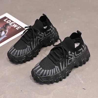 2025 новые летние сетчатые дышащие волнистые кроссовки на толстой подошве со шнуровкой для бега модные туфли для папы