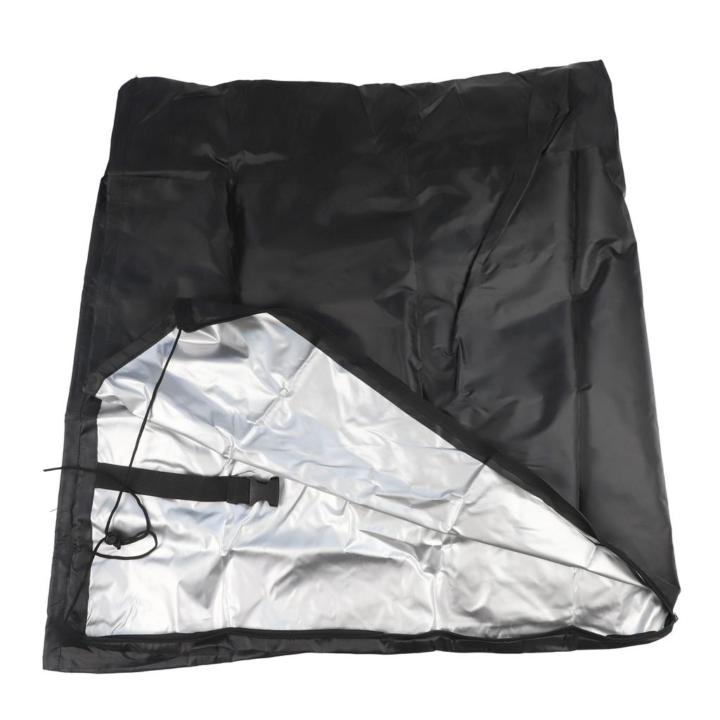 Heavy Duty 210D Oxford Fabric Firewood Log Hoop Cover with Zipper for 40 Inch Wood Storage Holder Windproof Adjustable Buckles