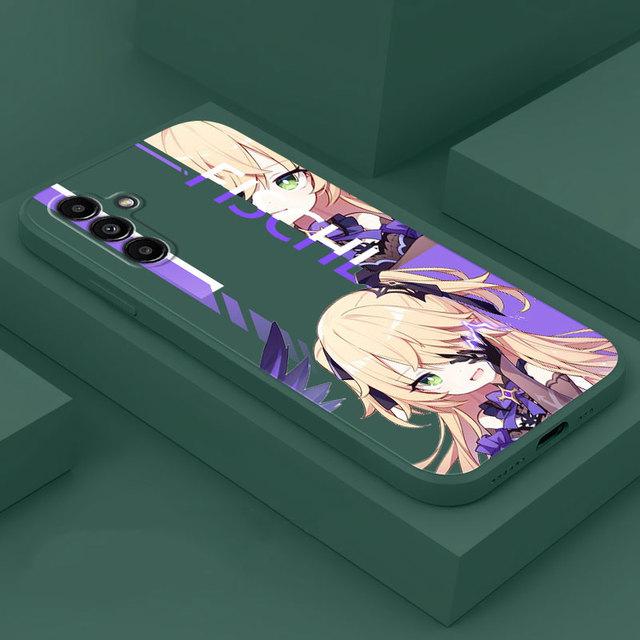 Квадратный жидкий чехол для телефона Samsung Galaxy A32 A52s A53 A42 A73 A13 A23 A33 A13 A12 A52 A72 A22 Genshin Impact People Cover