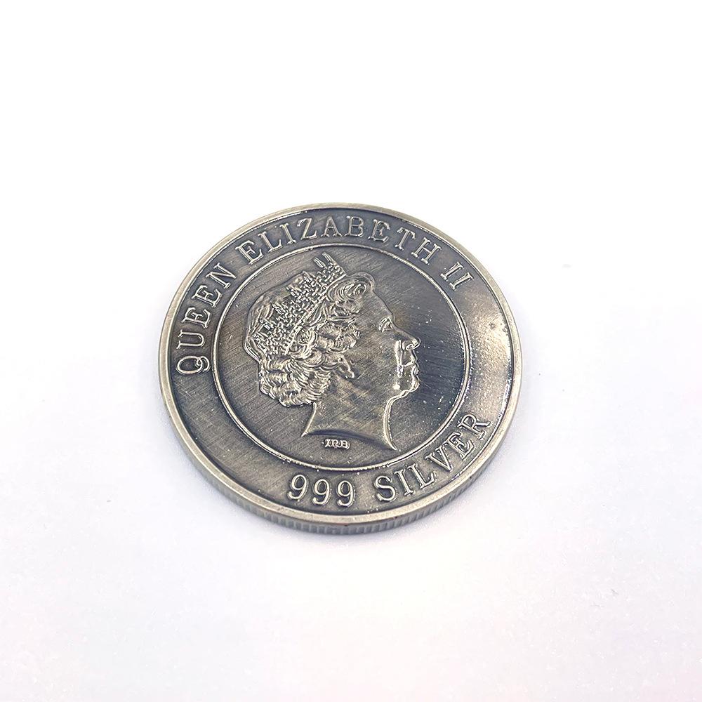 Двенадцать знаков зодиака, Елизавета II, памятная монета, антикварная, позолоченная, трехмерная, с цветной печатью, памятная монета, антикварная золотая монета