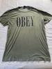 Obey Футболка Унисекс Уличный стиль XL Оливково-зеленый
