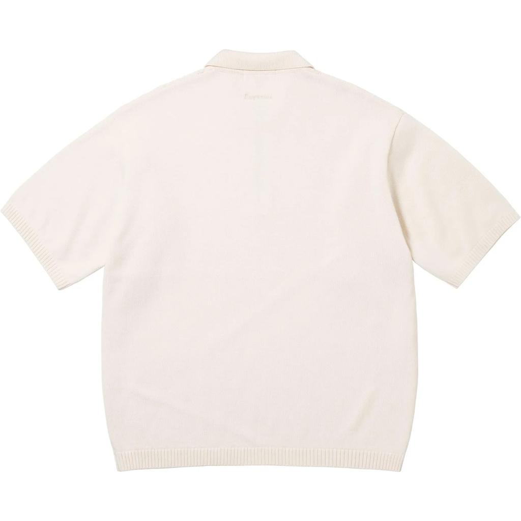 Supreme Beaded Zip Polo Cream
