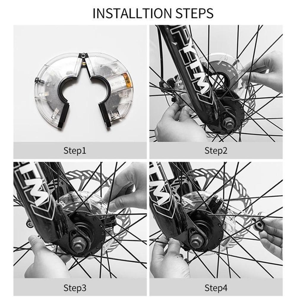 Лампа Ночная Езда Велосипед Велосипед Колесо Украшение Свет Предупреждающая Лампа Фонари Ступицы Колеса Фонари Спиц