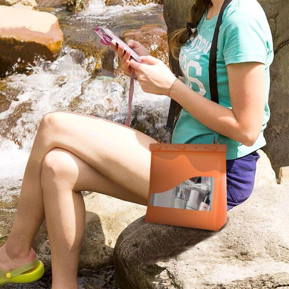 Adjustable Shoulder Strap Waterproof Shoulder Bag PVC Crossbody Bag The Water-sprinkling Festival