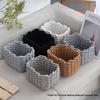 Простая плетёная корзина из хлопчатобумажной веревки для хранения косметики и мелочей