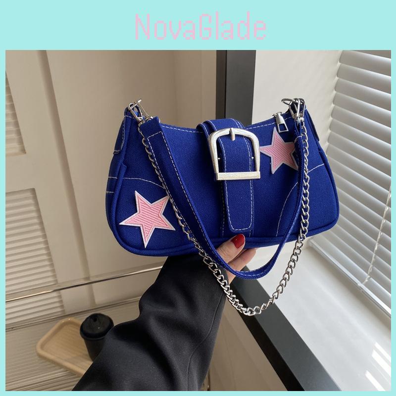Canvas Trendy Small Square Bag With Zipper Closure For Daily Use