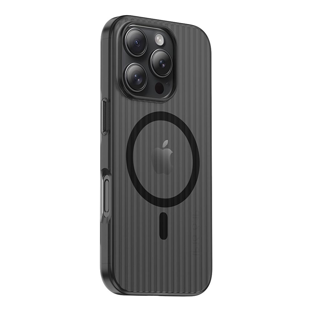 Матовый чехол для мобильного телефона с гофрированной текстурой, подходит для Apple 16E, магнитная адсорбция, iPhone 15 Promax, противоударный и не желтеющий жесткий чехол