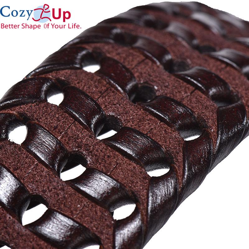 Cozy Up Braided Belt for Mens Woven Belts Luxury Genuine Leather Cow Straps Hand Knitted Designer Men for Jeans Girdle Male 100-125CM
