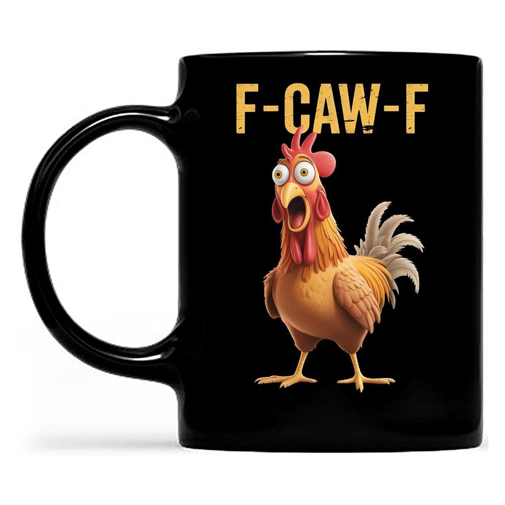 Кружка для кофе Керамическая Забавная F-Caw-F Курица FCAWF Кофейная кружка Кружки Фермерский стиль Кружка Животное Чашка для чая Рождественский подарок для друзей