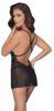 Cottelli LINGERIE - Sexy Mesh Chemise with Delicate Lace + Thong S