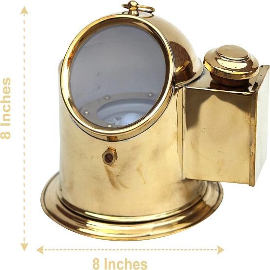 Шлем Binnacus с карданным креплением, компас, блестящая латунь