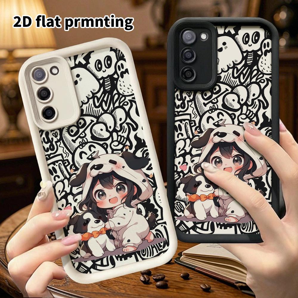 Phone Case: 2D Flat Samsung Galaxy A34 A35 M05 M06 S20 S22 S21 FE Plus 5G Protective Case, Girl in Bodysuit, Christmas and Halloween Gift