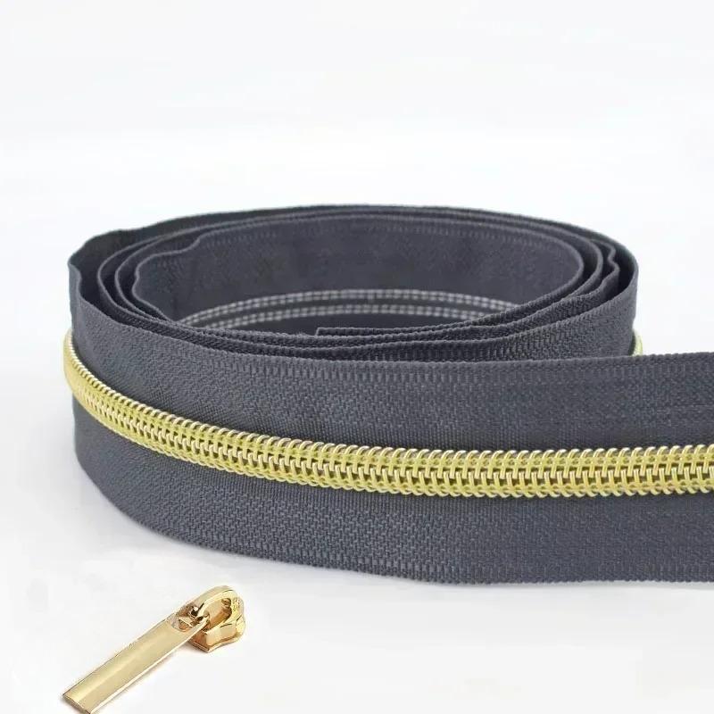 1/2/3/4/5 метров 5# нейлоновые молниевые ленты со слайдерами спиральные молнии сумка кошелек карман пуллеры для молний головка набор для ремонта швейные аксессуары