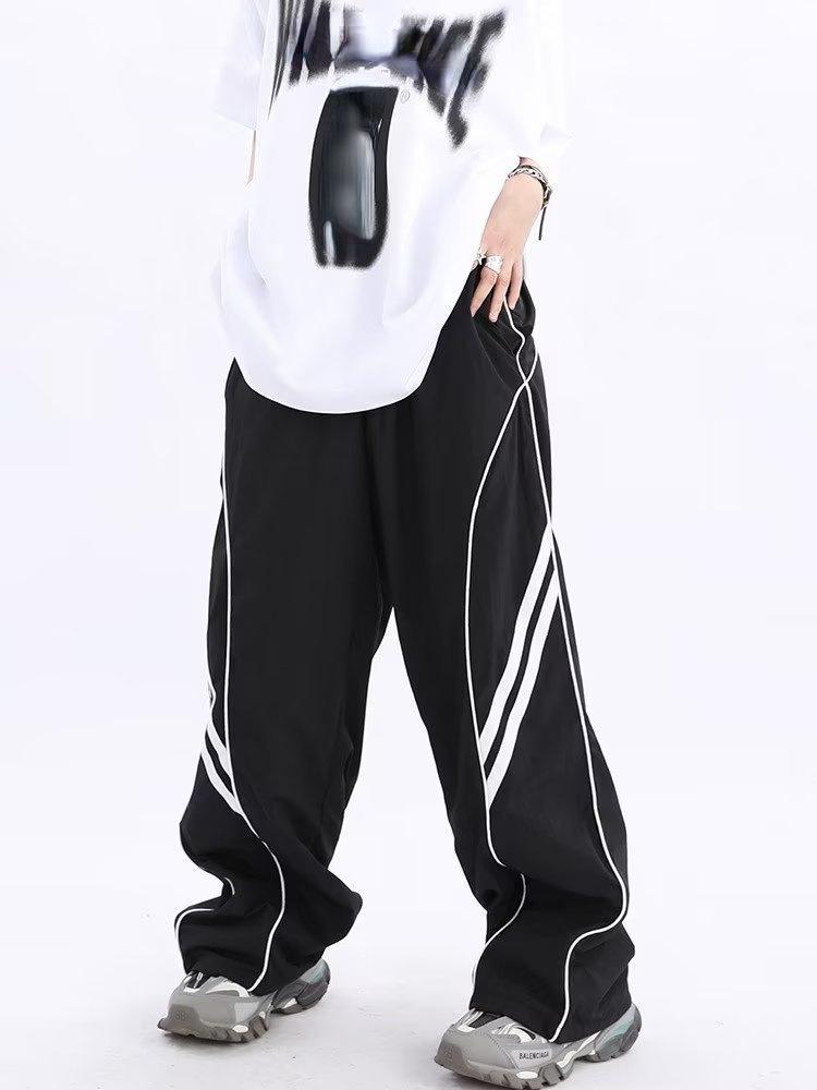 Men's Summer Japanese-Style Loose Straight Wide-Leg Street Fashion Trousers