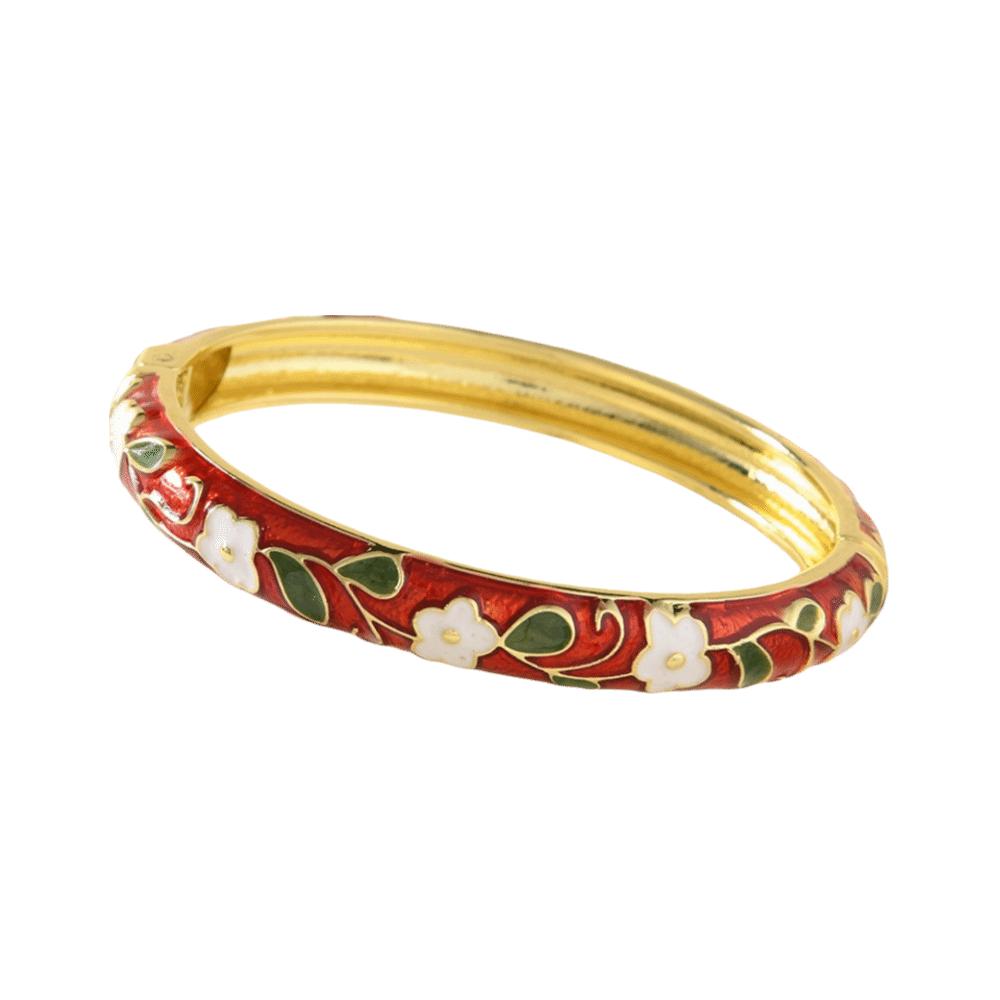Zinc Zinc Zinc Alloy Enamel Bracelet Floral Motifs Flower Texture Bracelet Dropped Glaze Bracelet African
