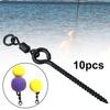 MUQZI Sports Accessory 10Pcs Carp Fishing Metal Ring Swivel with Bait Screws for Fake Corn Boilies