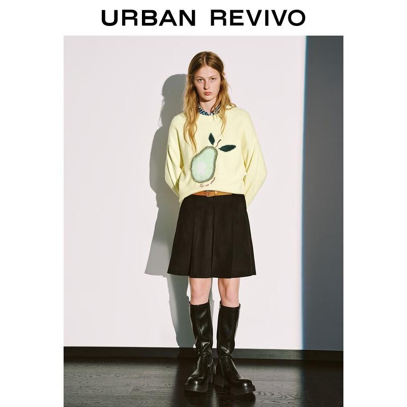 UR 2025 Winter Women's Avocado Pattern Knit Sweater