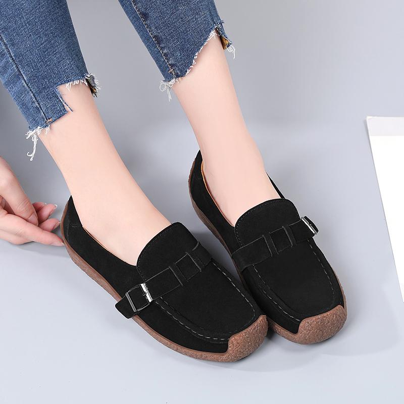 Fashion Large Size Women's Shoes Snail Shoes Suede Mother Shoes Women's Slip-on 35-43