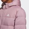 Adidas Logo Print Zip-Up Hooded Down Jacket Unisex Outerwear Purple HZ2596