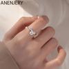 Cute Bear Square Zircon Rings for Women Girls Party Birthday Gifts Jewelry Wholesale