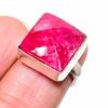 Ruby(Simulated) Gemstone Handmade 925 Sterling Silver Ring Size 6.5 M3z59