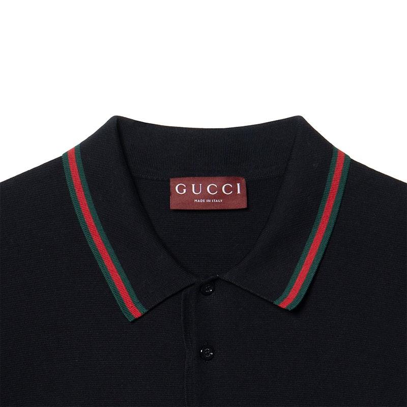 GUCCI Web Detailed Polo Shirt Men's 814994-XKEKK-4345