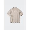 Uniqlo Рубашка из модального хлопка с открытым воротником и коротким рукавом 