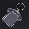 5Pcs Transparent Blank Insert Photo Picture Frame Keyring Key Chain Diy Gifts
