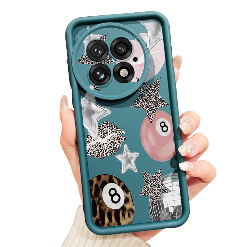 Vintage Leopard Print Stars Billiards Case For OnePlus 15 13 13T 12 Shockproof Bumper Silicone Cover For Oneplus Nord 5 13R 12R 11R 5G