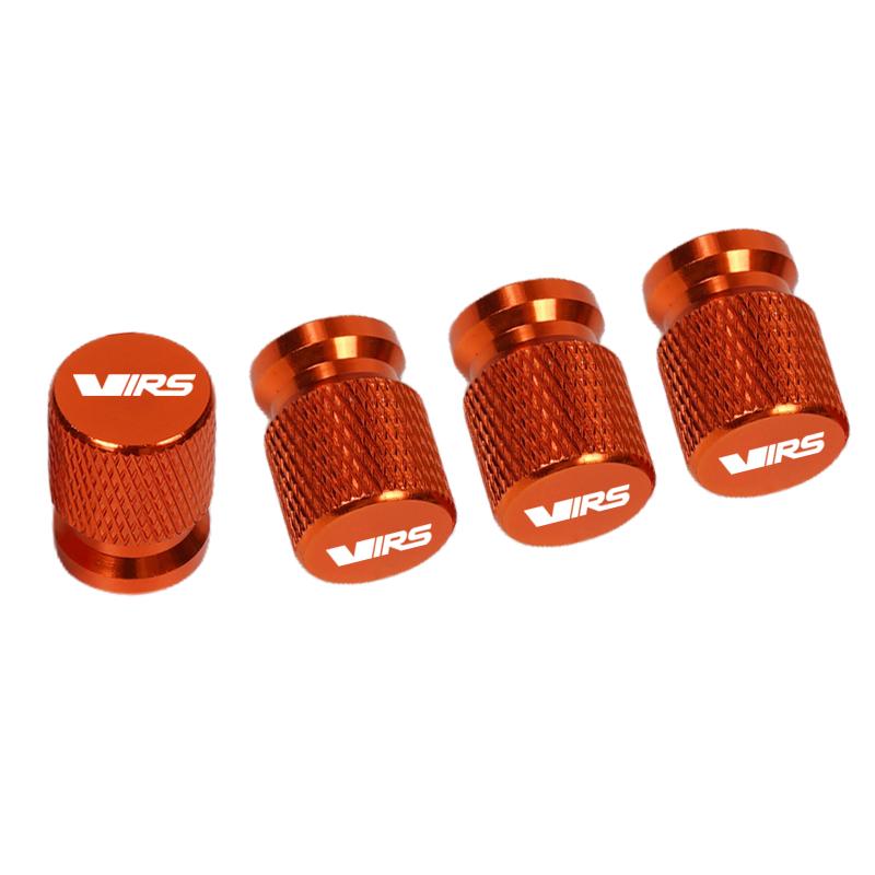 QHCE9 4pcs Car Wheel Tire Valve Caps Tyre Stem Covers Airdust Waterproof For Skoda VIRS Octavia Kamiq Kodiaq Karoq RS Superb Fabia