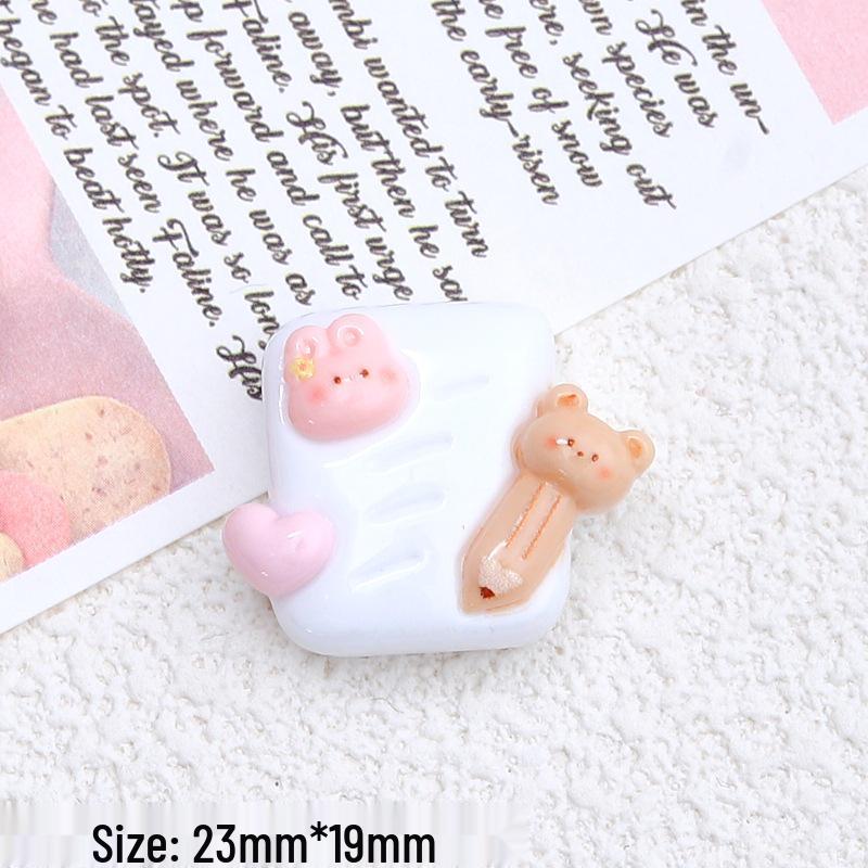 Little Bunny Cartoon Resin Buttons for DIY Jewelry & Hair Clips