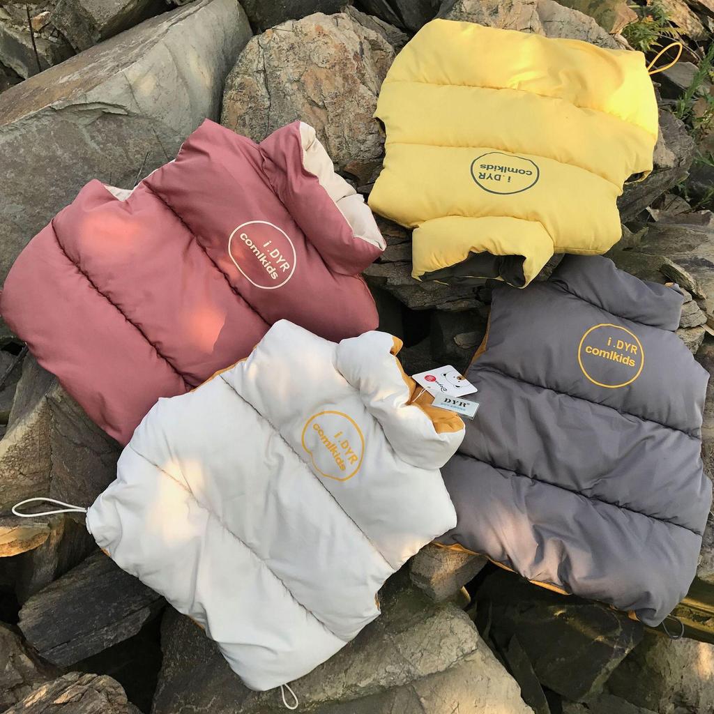 New Boys Girls Winter Autumn Sleeveless Hooded Vest Jacket Cartoon Print Coat Kids Warm Vest Outwear Clothes