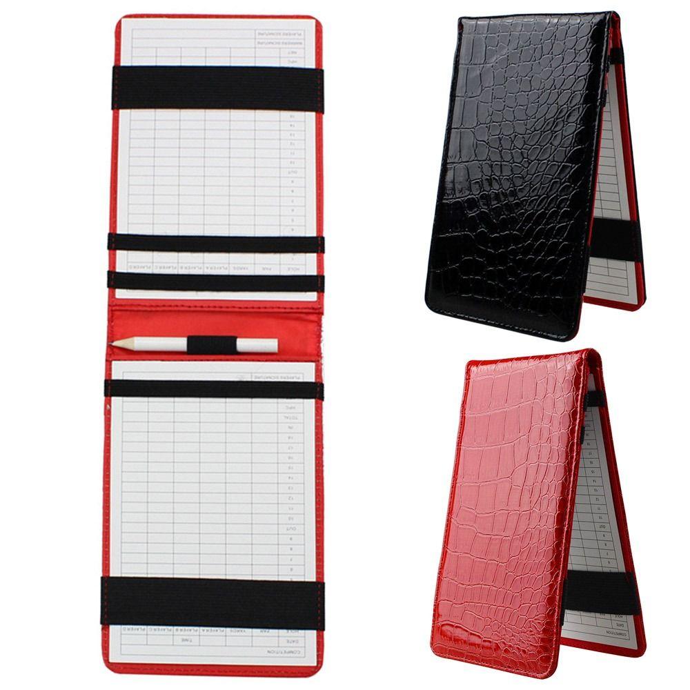 Портативная водонепроницаемая книга для записи результатов гольфа из искусственной кожи, счетчик гольфа, держатель карточки для записи результатов