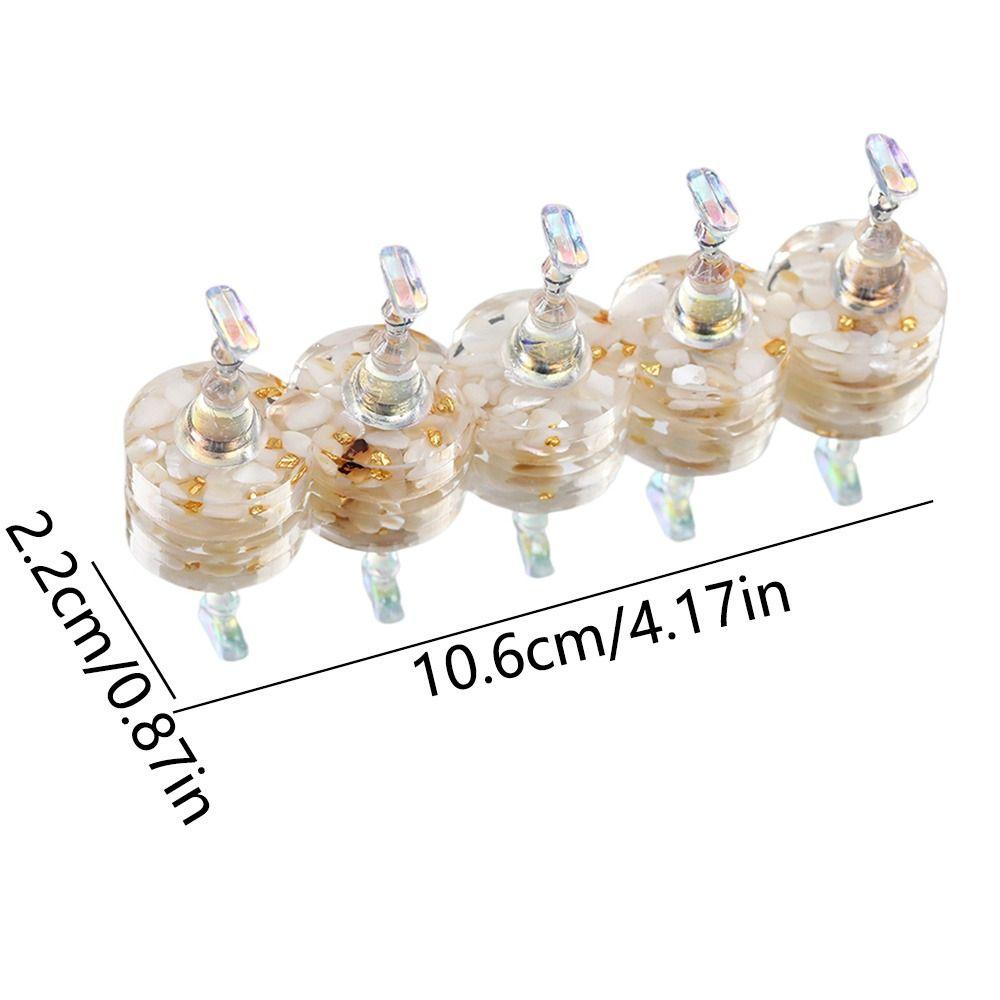 Многоразовая акриловая подставка для накладных ногтей Квадратное/Круглое основание Набор для демонстрации типсов для ногтей DIY Роспись
