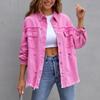 The Fashionable Foreign Trade Style with Rough Edges and Holes Denim Jacket for Women's Casual Fashion Jacket